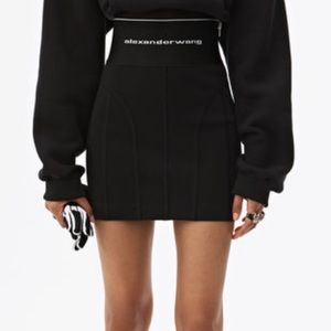 NWT Alexander Wang Logo Elastic Skirt